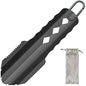 3-in-1 Ultralight Backpacking Trowel, Durable Aluminum Shovel & Potty Tool with Ergonomic Handle for Hiking & Survival（Black） - color: Black, size: size1