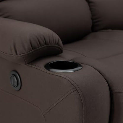 Camper Comfort 58" Wall Hugger Reclining RV Theater Seats | Double Recliner RV Sofa | RV Couch | Wall Hugger Recliner | RV Theater Seating | RV Furniture (Powered, Chocolate) - color: Chocolate, style: Powered