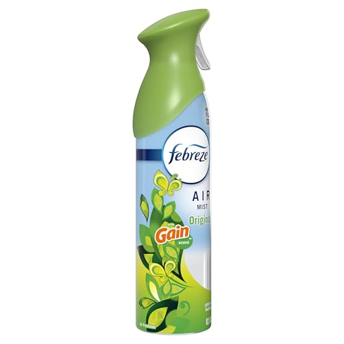 Febreze Air Mist, Air Freshener Spray, Odor Fighting Room Spray, Deodorizer for Home Bathroom Kitchen Office Apartment Dorm Room Classroom, Gain Original Scent, 8.1oz (Pack of 6) - style: Gain Original