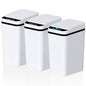 jinligogo 3Pack Bathroom Small Trash Can with Lid, 2.6 Gallon Touchless Automatic Garbage Can Slim Waterproof Motion Sensor Smart Trash Bin for Bedroom, Office, Living Room-White - color: White