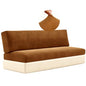 2 Piece RV Couch Covers for Sofa Bed, Stretch Elastic Camper Slipcover for RV Jackknife Sofa Bed, Washable Anti-Slip Furniture Protector, Pet Friendly & Wrinkle Free (Brown) - color: Brown