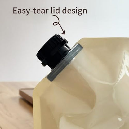 Collapsible 2-Gallon Water Jug Portable Camping Bag with Leak-Proof Spigot Durable BPA-Free 8L Collapsible Water Container for Hiking Camping Emergency Prep (Beige) - color: Beige