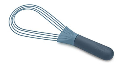 Joseph Joseph Twist Whisk 2-In-1 Collapsible Balloon and Flat Whisk Silicone Coated Steel Wire, Sky Blue - color: Blue