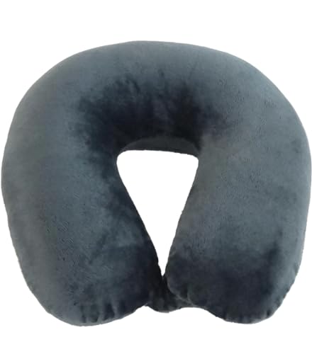 Wolf Essentials Adult Cozy Soft Microfiber Neck Pillow for Travel – Compact, Machine Washable - Perfect for Airplane, Car, or Home Use - Filled and Finished in The USA – Charcoal - color: Charcoal, size: Adult (Pack of 1)