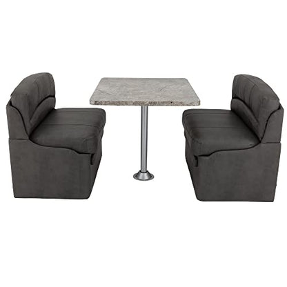 RecPro 36" RV Dinette Booth Set with Table and Leg | Two Dinette Booths (Gunmetal, Luna Imperial) - color: Luna Imperial, size: Gunmetal