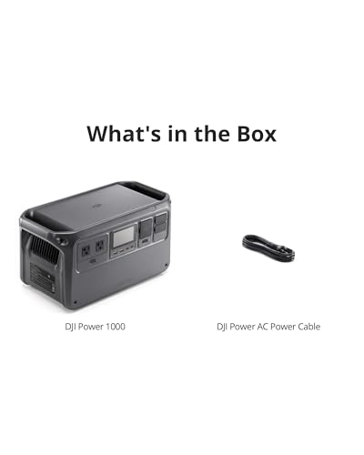 DJI Power 1000 Portable Power Station, 1024Wh LiFePO4 Battery, 2200W (Peak 2600W) AC/140W USB-C Output, 23db Ultra-Silent, Solar Generator For Home Backup, Camping (Solar Panel Optional) - color: Black-4