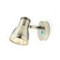 THALASSA RV Overhead Reading Light 12V LED Spotlight Camper Motorhome Interior Warm Light Brushed Nickel with Blue Small Reminder Light, Adjustable Touch Dimmer Switch 3W DC 10-30V - color: Brushed Nickel Finish