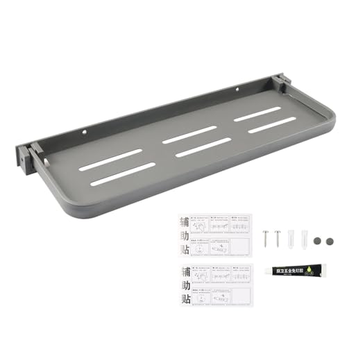 Aluminum Fold Down Wall Shelf for Motorhomes Essential Space Saving Storage Solution for Kitchen Living Area Bedroom Use