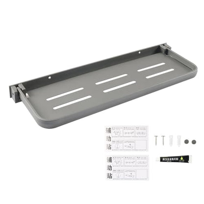 Aluminum Fold Down Wall Shelf for Motorhomes Essential Space Saving Storage Solution for Kitchen Living Area Bedroom Use