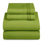 Hearth & Harbor Twin Size Sheets - 3 Piece Bed Sheet Set, Hotel Luxury Double Brushed Bed Sheets - Extra Soft Bedding Sheets & Pillowcases, Twin, Calla Green - color: Calla Green, size: Twin