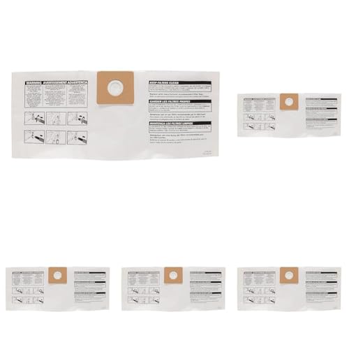 Shop-Vac 9066900 Disposable Filter Bags, Fits 3 Gallon Tanks, Ideal for Dry Pickup, Non-Hazardous Materials, Compatible With Shop-Vac 3 Gallon Models, 3 Count (Pack of 5) - size: 3 Count (Pack of 5)