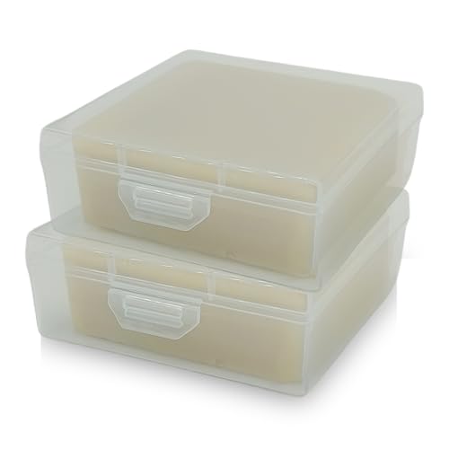 Bathroom Soap Dishes for Dr. Squatch Soap, Square Travel Soap Container with Lid, Portable Bar Soap Holder for Shower Soap Dish Box for Traveling Camping Outdoor Elimeta (2pack Clear) - color: 2pack Clear