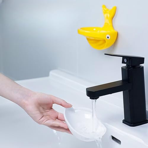 Soap Holder Shower Dish bar Wall Bathroom Shampoo Dishes Caddy Mounted Sponge Adhesive Tray Bath Shelf Draining Dishes Cute Whale Design Bathtub Kitchen Sink jabonera para baño，Yellow - color: B-yellow
