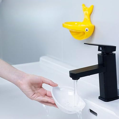 Soap Holder Shower Dish bar Wall Bathroom Shampoo Dishes Caddy Mounted Sponge Adhesive Tray Bath Shelf Draining Dishes Cute Whale Design Bathtub Kitchen Sink jabonera para baño，Yellow - color: B-yellow