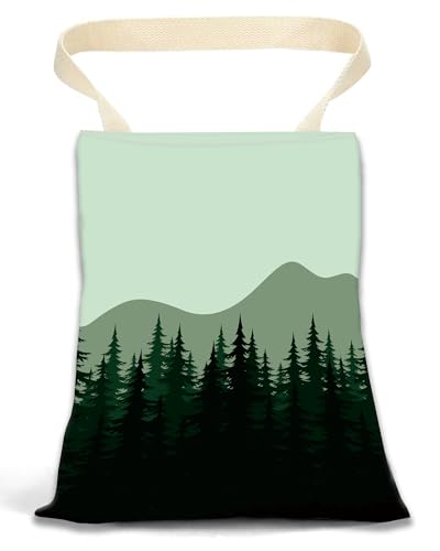 Car Garbage Can, Hanging Car Trash Can Bag for Vehicle, Travelling, Camping, Cute Car Back Seat Organizer, Dark Mountain - color: Dark Mountain