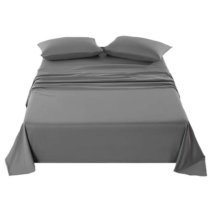 Kingnex Sofa Bed Sheets Queen for Sleeper Sofa Bed with 4-6 Deep Pocket Soft Double Brushed 1800 Microfiber 4 Piece Bedding Set (60"x74"x6") Grey - color: Grey, size: Sleeper Sofa Queen