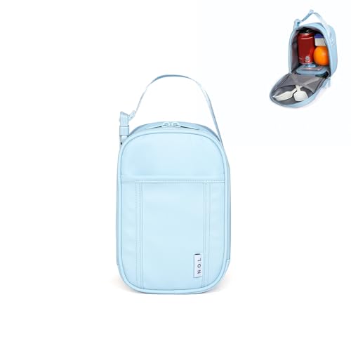 NOL Natural Organic Lifestyle Small Insulated Lunch Bag for Adult - Snack Bag Lunch Cooler Bag Soft Lunch Tote Bag for Work, Light blue - color: Light Blue
