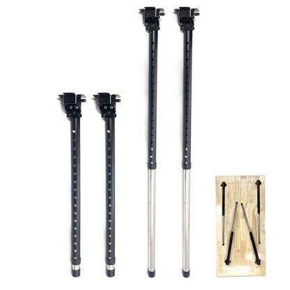 Benbuoo Adjustable Folding Table Legs 22-36", Heavy Duty Metal, Set of 4 | Height Adjustable, Foldable, Sturdy | for DIY Desks, Computer Tables, Office Workstations, RV Camping, Outdoor Furniture - size: R22''-36'' 4pcs