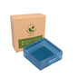 Soap Container, Shower Square Bar Holder Fit Handmade Soap, Travel Soap Case (Blue) - color: Blue
