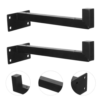 Housoutil L-Shaped Metal Shelf Bracket Triangle Support Right Angle Wall Hanging Hardware for Home Storage and Van Shelving Mounting, 8-Inch Load Bearing Fixed Mounting Set