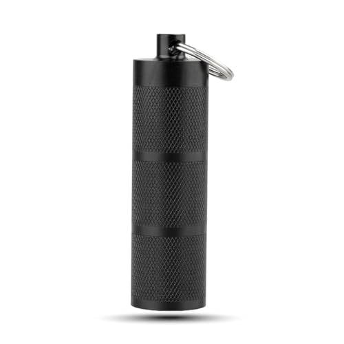Waterproof Keychain Pill Holder - Compact, Portable, and Secure Pill Box with 3 Compartments - Pocket-Sized Pill Case and Container for Daily Medication on the Go, Black - color: Black