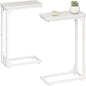QEEIG Narrow C Shaped Side Table Set of 2 Living Room Sets Slim Couch Tray Tables Skinny Thin Small Modern 7 inch Width, White (017-18WW) - color: B. White, size: 7.1" Width