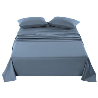 Kingnex Sleeper Sofa Bed Sheets Queen for 60x74 Pull Out Sofa Bed with 4-6 Deep Pocket Soft Double Brushed 1800 Microfiber 4 Piece Bedding Set Blue - color: Blue, size: Sleeper Sofa Queen