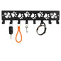 Lyreh Keychain Wall Mount, Metal Wall Mount Hanger Rack with 8 Hooks Dog Paw & Bones Design Animal Leather Belt Rack for Entrance Corridor Kitchen Decoration - style: Paw prints