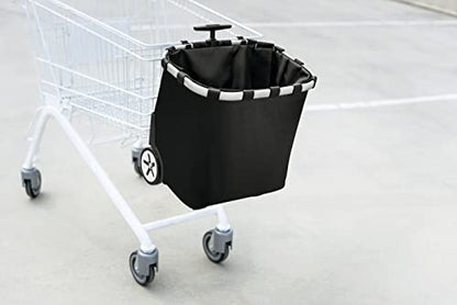 reisenthel carrycruiser Black - Portable Shopping Trolley with Sturdy Aluminum Frame, Shoulder Strap and Removable mesh Inner Bag - Water-Repellent - color: Black