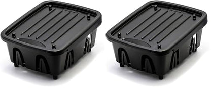 Camco RV Mini Dish Drainer & Tray, Features a Sloped Drain Tray Design, Heavy-Duty Construction, Ideal for Small Spaces, Apartments, Boats, 9.5" L x 11.7" W x 4.75" H, Black (43512) (Pack of 2) - size: (Pack of 2)
