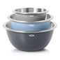 OXO Good Grips 3-Piece Stainless Steel Mixing Bowl Set - Blue/Gray - color: Blue/Gray