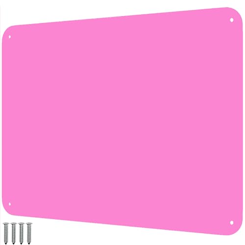 9 inches x 6.5 inches Stainless Steel Plate for Magnets, 3M Adhesive Back, Mounting Screws, Ideal for Magnetic Shelf, Spice Holders, Fridge Magnets. Mount Anywhere! (Pink, 1 Pack) - color: Pink, size: 1 PACK