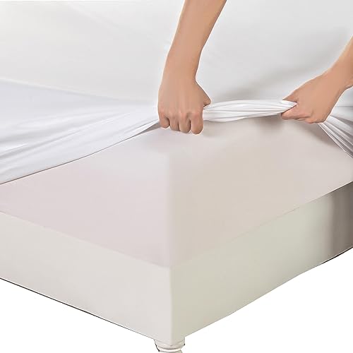 Kingnex Sofa Bed Sheets Queen for Sleeper Sofa Bed with 4-6 Deep Pocket Soft Double Brushed 1800 Microfiber 4 Piece Bedding Set (60"x74"x6") White - color: White, size: Sleeper Sofa Queen