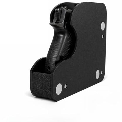 XARVO Magnetic Pistol Rack for Gun Safe, Modular Handgun Holder Organizer, Soft Foam Scratch-Free Storage Expandable Fits Most Pistols Revolvers Slots Shelf Accessory Firearm