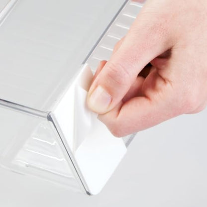 iDesign Adhesive Organizer Bin, Set of 2, Clear | Damage-Free Hanging, For Kitchen, Bathroom, or Office - style: Pack of 2