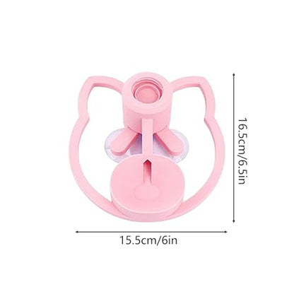 Cat Water Fountain Stand, Automatic Anti-Tipping Pet Supplies, Kitten Water Bottle Basin Stand, Pet Wa-TER Dispenser Station Stands for Puppy Kitten Breed Balcony - color: Pink