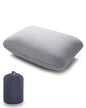 Travel Pillow Small Camping Pillow Memory Foam Bed Neck Soft Home Pillow Lightweight Easy to Carry Removable Pillow Cover for Travel,Sleeping,Nap and Neck,Knee,Leg,Lumbar Support Pillow (Light Gray) - color: Light Gray