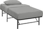 Cottingon 4 Piece Cot Mattress Sheet Set 25"X75", Egyptian Cotton, Soft Sheets, Fits 4 to 7 Inch Deep Pocket for Narrow,Camper, RV Bunk, Tri Fold Mattress, Light Grey - color: Light Grey Solid, size: Cot Size:25"x75"
