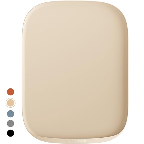 PETLIBRO Dog Food Mat, Safety Silicone Cat Food Mat for Feeder & Fountain, Waterproof Dog Bowl Mat, Raised Edge Spill Protection Floor, Cove Feeding Mat for AF005, AF103 Single Tray, 17.7"x12" - color: Ivory, size: S-17.7"x12"