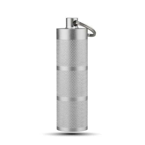 Waterproof Keychain Pill Holder - Compact, Portable, and Secure Pill Box with 3 Compartments - Pocket-Sized Pill Case and Container for Daily Medication on the Go, Sliver - color: Sliver