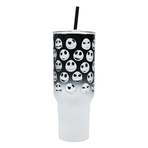 Bioworld Nightmare Before Christmas Jack Skellington 40 Oz Stainless Steel Tumbler - color: Jack Skellington