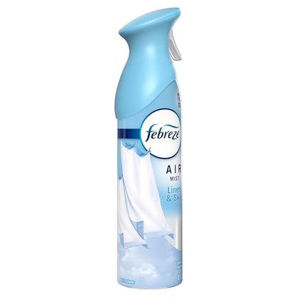 Febreze Air Mist, Air Freshener Spray, Odor Fighting Room Spray, Deodorizer for Home Bathroom Kitchen Office Apartment Dorm Room Classroom, Linen & Sky Scent, 8.1oz (Pack of 6) - style: Linen & Sky