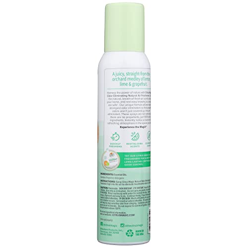 Citrus Magic Natural Odor Eliminating Air Freshener Spray, Fresh Citrus, 3-Ounce (Pack of 4) - size: 3 fluid ounces (Pack of 4)