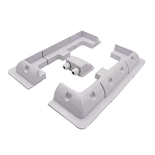 Solar Panel Mounting Brackets ABS Corner Bracket Kit 7PCS, Drill-Free Widely Used on Roofs of RV, Caravans, Vehicles, Camper Vans, Sheds, Garages, Deck of Boats, White - color: White