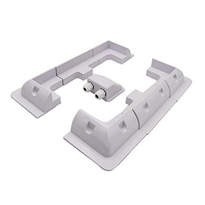 Solar Panel Mounting Brackets ABS Corner Bracket Kit 7PCS, Drill-Free Widely Used on Roofs of RV, Caravans, Vehicles, Camper Vans, Sheds, Garages, Deck of Boats, White - color: White