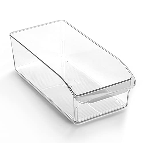 BINO | Plastic Storage Bins, Small | THE CURVE COLLECTION | Multi-Use Organizer Bins | Storage Containers Kitchen, Pantry and Home Organization | Fridge Organizers | Pantry Organization and Storage - size: Small
