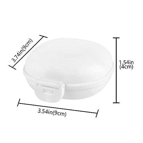 2 Pack Travel Soap Case, Portable Travel Soap Container Small Holder Case, Airtight Soap Box Tray for Shower Bathroom Outdoor (White) - color: White-small