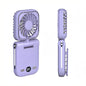 Mini Portable Handheld Clip On Rechargeable Personal Hand Fan with LED Display, Pocket Battery Operated 100 Speeds Adjustable Small Fan for Travel/Outdoor/Concerts/Lash/Makeup/Gift (purple) - color: purple