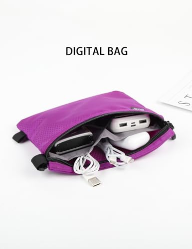 GOX Small Toiletry Bag for Men Bulk Cosmetic Bag Dopp Kit Carry On Zipper Pouch Organization Nylon Small Packing Sack Waterproof (Purple) - color: Purple