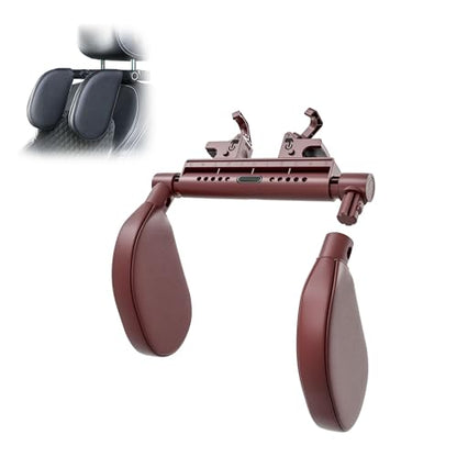 Car Headrest Pillow for Toyota bZ4X 2022 2023 2024 2025 2026, Car Seat Head Support, Adjustable 360° Neck Pillow, Detachable Side Pad, Memory Foam, Sleeping Travel Rest,B Brown - color: B Brown